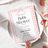 Roze Baby shower Uitnodiging