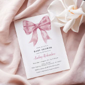 Roze Baby shower Uitnodiging