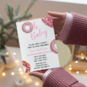Roze Baby shower Uitnodiging