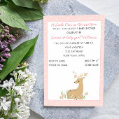 Roze Baby shower Uitnodiging