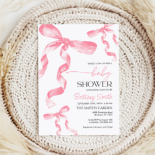 Roze Baby shower Uitnodiging