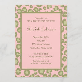 Roze Baby shower Uitnodiging