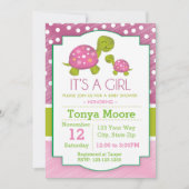 Roze Baby shower Uitnodiging (Voorkant)