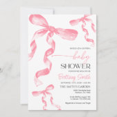 Roze Baby shower Uitnodiging (Voorkant)