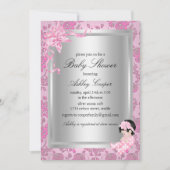 Roze Baby shower Uitnodiging (Voorkant)