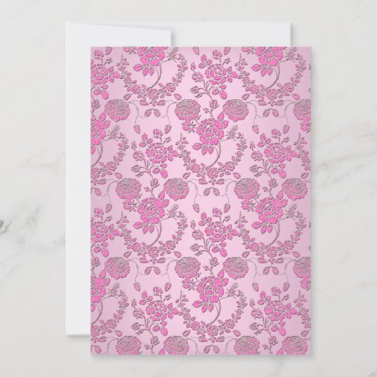 Roze Baby shower Uitnodiging (Achterkant)