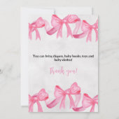 Roze Baby shower Uitnodiging (Achterkant)