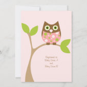 Roze Baby shower Uitnodiging (Achterkant)