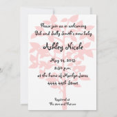 Roze Baby shower-uitnodiging Kaart (Achterkant)