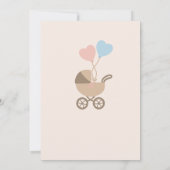 Roze Baby shower uitnodiging | Schattige & elegant (Achterkant)