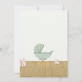 Roze Baby shower uitnodiging | Schattige & elegant (Achterkant)