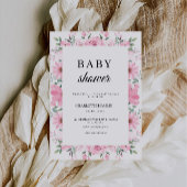 Roze Baby shower Uitnodiging Sjabloon