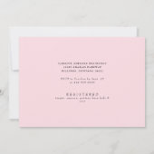 Roze Baby shower Uitnodiging tot roze Gingham Hors (Achterkant)