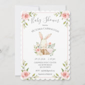 Roze Baby shower van Blush Bunny Rabbit Kaart (Voorkant)