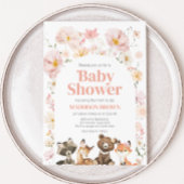Roze Baby shower van bosbouillon Kaart