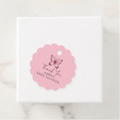 Roze Baby shower van Butterfly Bedankjes Labels (In situ)