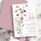 Roze Baby shower van Butterfly Kaart