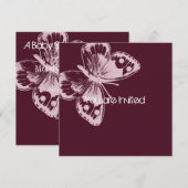 Roze Baby shower van Butterfly Kaart (Voorkant / Achterkant)