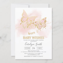 Roze Baby shower van Butterfly