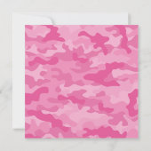 Roze Baby shower van Camo of Partij Kaart (Achterkant)