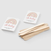 Roze Baby shower van de Heart Cute Girl Boho Rainb Handwaaier (Niet-gemonteerd)