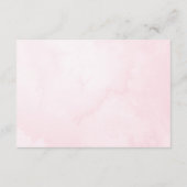 Roze Baby shower van de luchtballon Advieskaart (Achterkant)