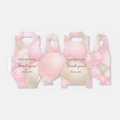 Roze Baby shower van de luchtballon Bedankdoosjes (Uitgevouwen)
