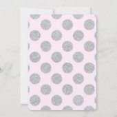 Roze Baby shower van de luchtballon Kaart (Achterkant)