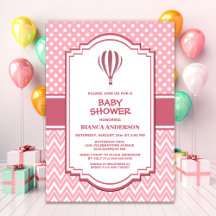 Roze Baby shower van de luchtballon