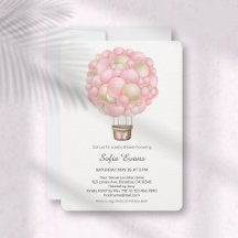 Roze Baby shower van de luchtballon