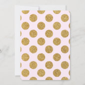 Roze Baby shower van de luchtballon Kaart (Achterkant)