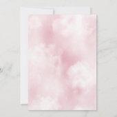 Roze Baby shower van de luchtballon Kaart (Achterkant)