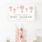 Roze Baby shower van de luchtballon Spandoek (Insitu)