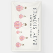 Roze Baby shower van de luchtballon Spandoek (Verticaal)