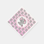 Roze Baby shower van Elephant Girl Servet (Hoek)