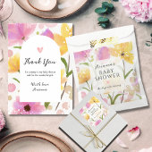 Roze Baby shower van Floral Bedankkaart