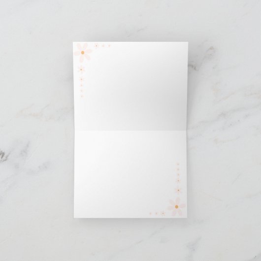 Roze Baby shower van Floral Bedankkaart (Binnen)