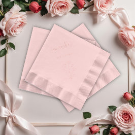 Roze Baby shower van Floral Folie Servetten