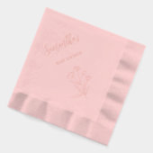 Roze Baby shower van Floral Folie Servetten (Links)