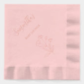 Roze Baby shower van Floral Folie Servetten (Voorkant)
