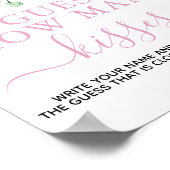 Roze Baby shower van Floral Girl Raad Spaarbord Poster (Hoek)