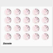 Roze Baby shower van Floral Girl Ronde Sticker (Vel)