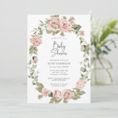 Roze Baby shower van Floral Kaart (Staand voorkant)