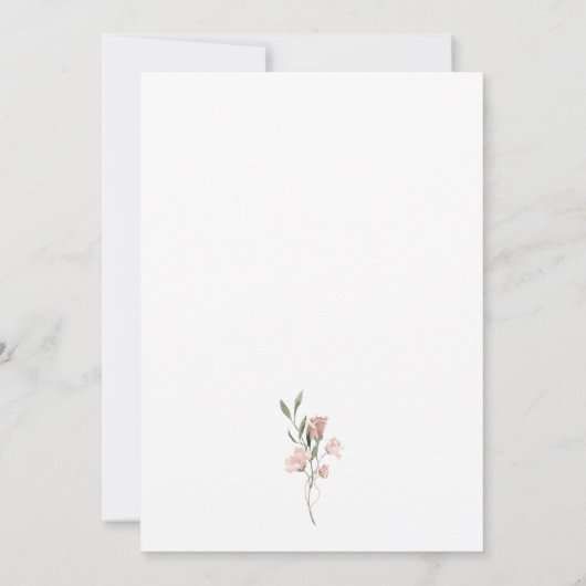 Roze Baby shower van Floral Kaart (Achterkant)