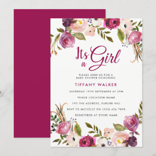 Roze Baby shower van Floral Kaart
