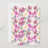 Roze Baby shower van Floral Kaart (Achterkant)