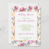 Roze Baby shower van Floral Kaart (Voorkant)