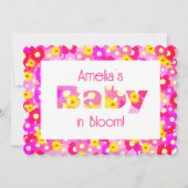 Roze Baby shower van Floral Kaart (Voorkant)