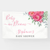 Roze Baby shower van Floral Spandoek (Horizontaal)