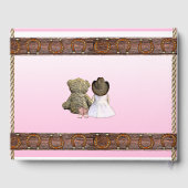 Roze Baby shower van het Cowgirl Gastenboek (Achterkant)